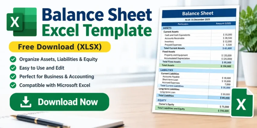 Free Balance Sheet Excel Template