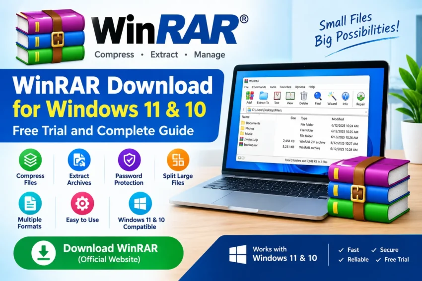WinRAR Download for Windows 11 and 10
